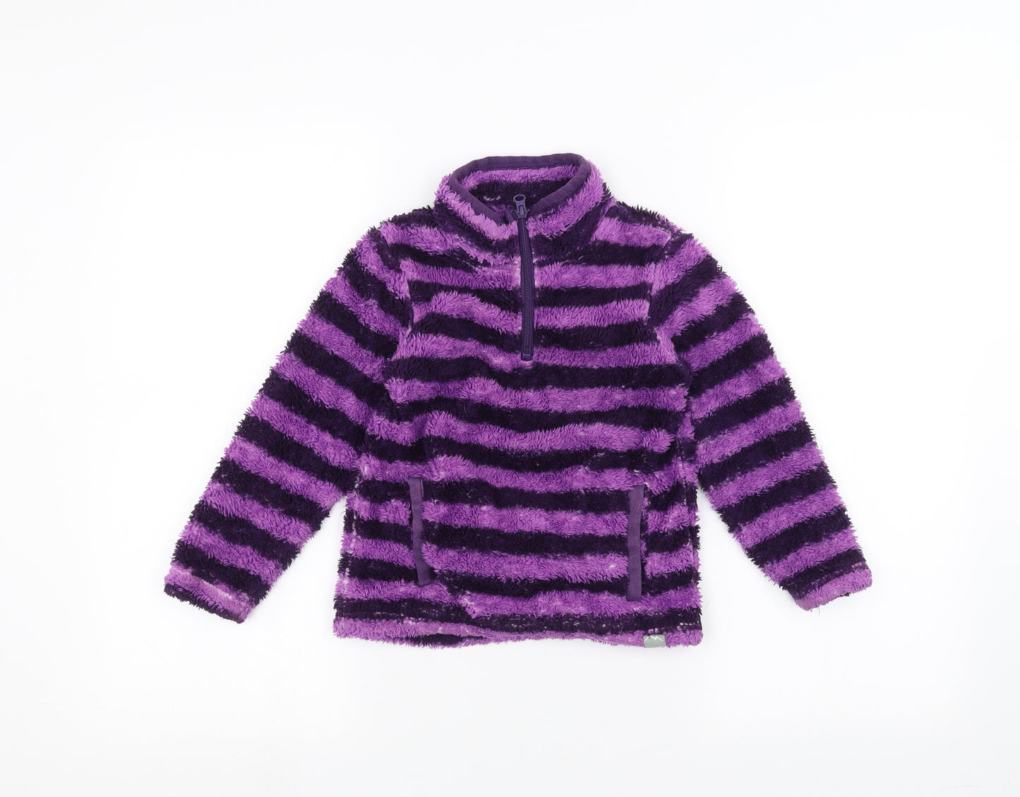 Peter Storm Girls Purple Striped  Pullover Jumper Size 3-4 Years
