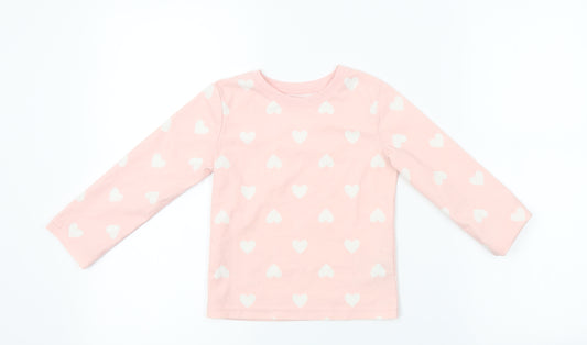 F&F Girls Pink    Pyjama Top Size 3-4 Years