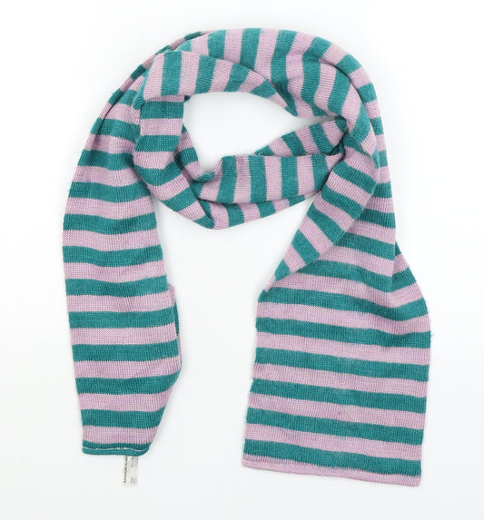 American Apparel Unisex Green Striped  Scarf  One Size