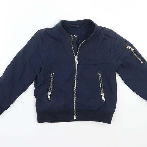 H&M Girls Blue   Jacket Coat Size 3-4 Years