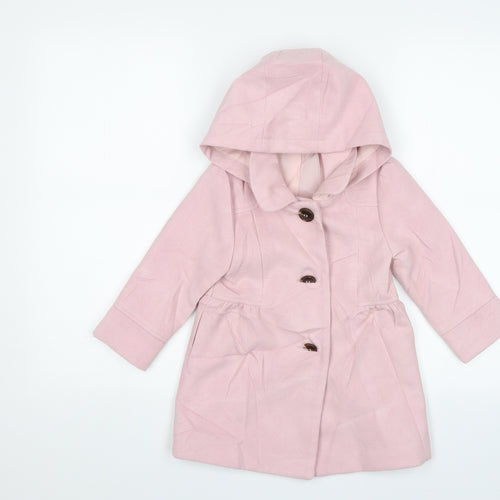 Matalan Girls Pink   Overcoat Jacket Size 2-3 Years