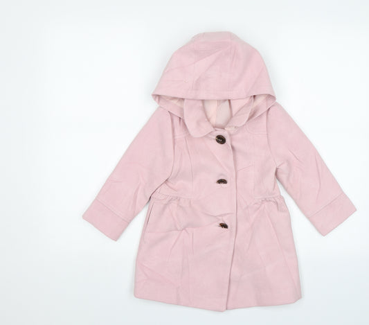 Matalan Girls Pink   Overcoat Jacket Size 2-3 Years