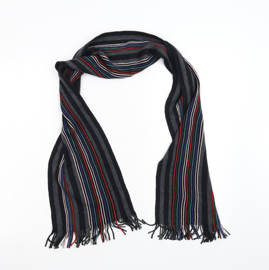 Preworn Mens Multicoloured Striped Knit Scarf  One Size