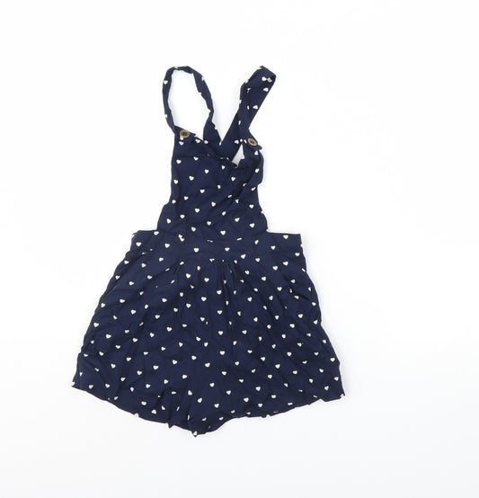 NEXT Girls Blue Polka Dot  Playsuit One-Piece Size 6 Years
