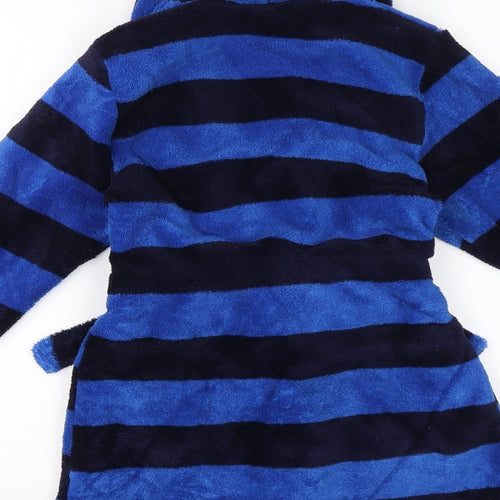 TU Boys Blue Striped   Robe Size 5-6 Years