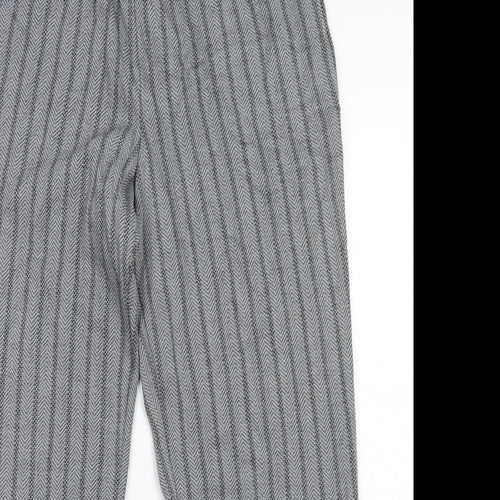 WEEKENDERS Womens Grey Herringbone  Trousers  Size L L28 in