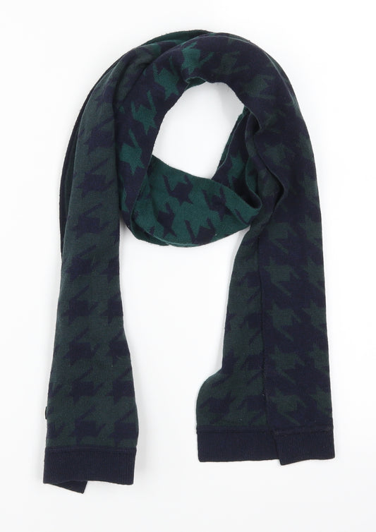 Ted Baker Mens Green Geometric  Rectangle Scarf Scarf One Size  - Houndstooth