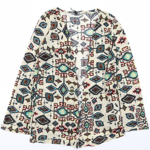 One Love Womens Multicoloured Geometric  Cardigan Jumper Size S