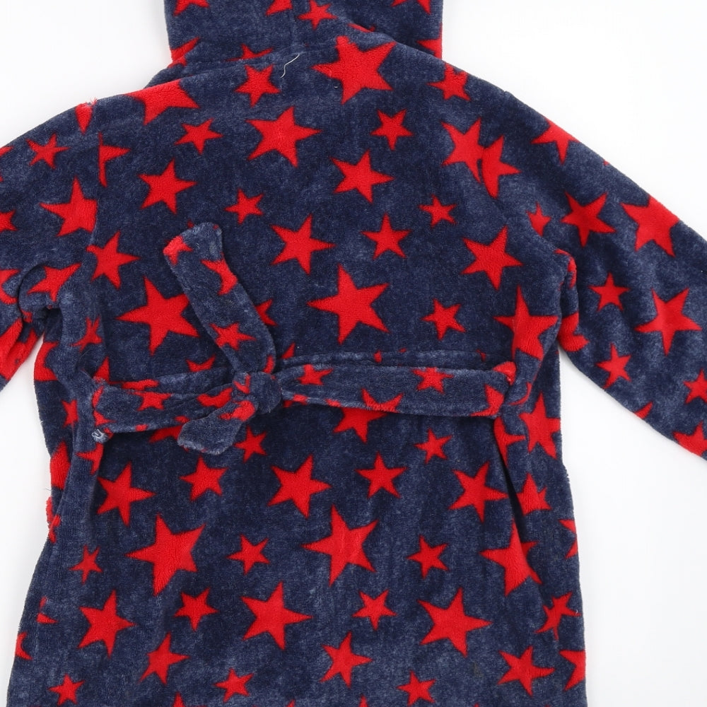 Blue Zoo Boys Blue Solid   Robe Size 5-6 Years