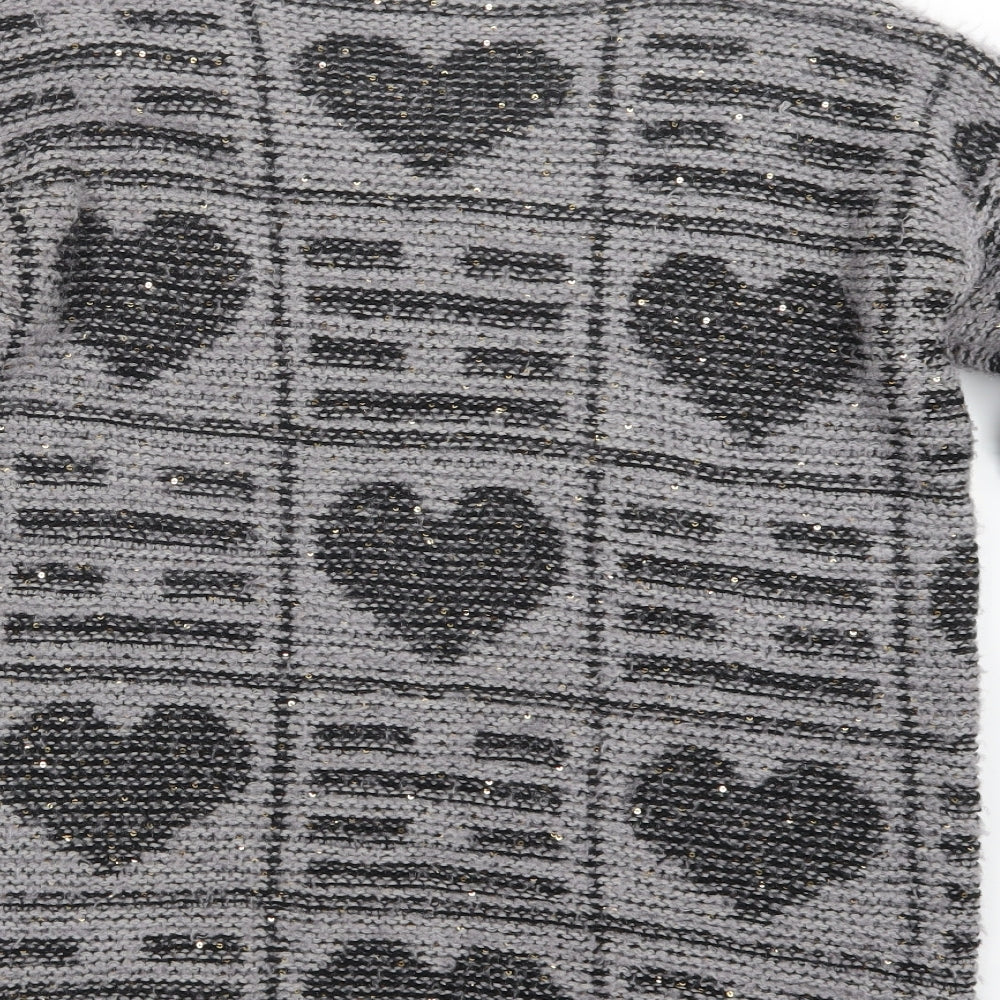 KOKO Womens Grey  Knit Pullover Jumper Size 16