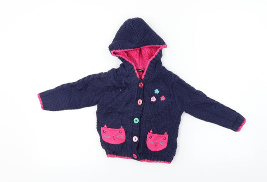 George Girls Blue   Jacket Coat Size 2 Years