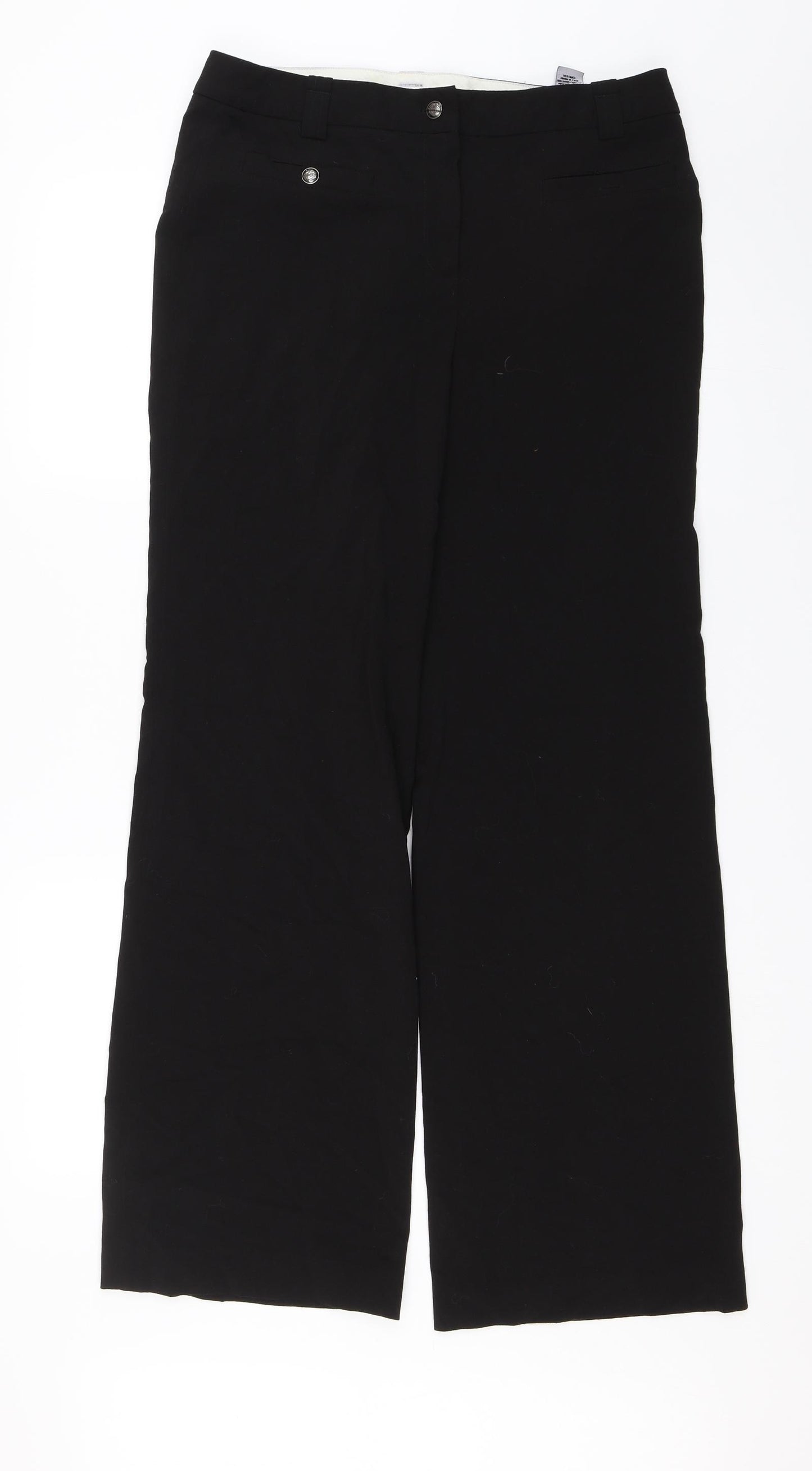 Larry Levine Womens Black   Dress Pants Trousers Size 8 L29 in