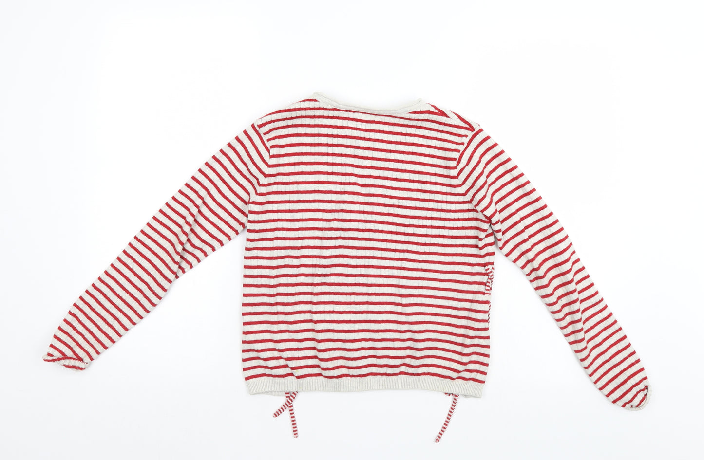 NEXT Girls Red Striped  Pullover Jumper Size 11 Years