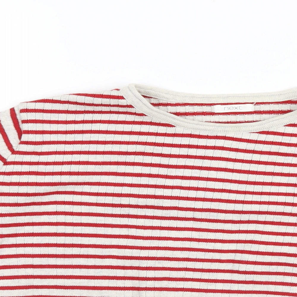 NEXT Girls Red Striped  Pullover Jumper Size 11 Years