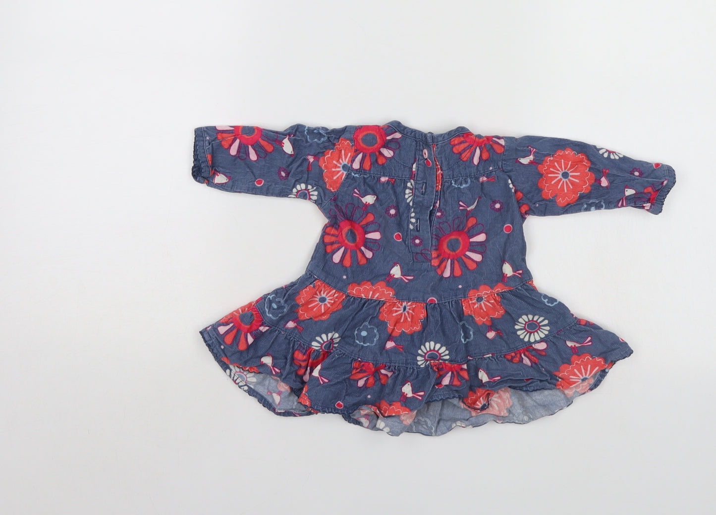 Marks and Spencer Girls Multicoloured Floral  Jumper Dress  Size 0-3 Months