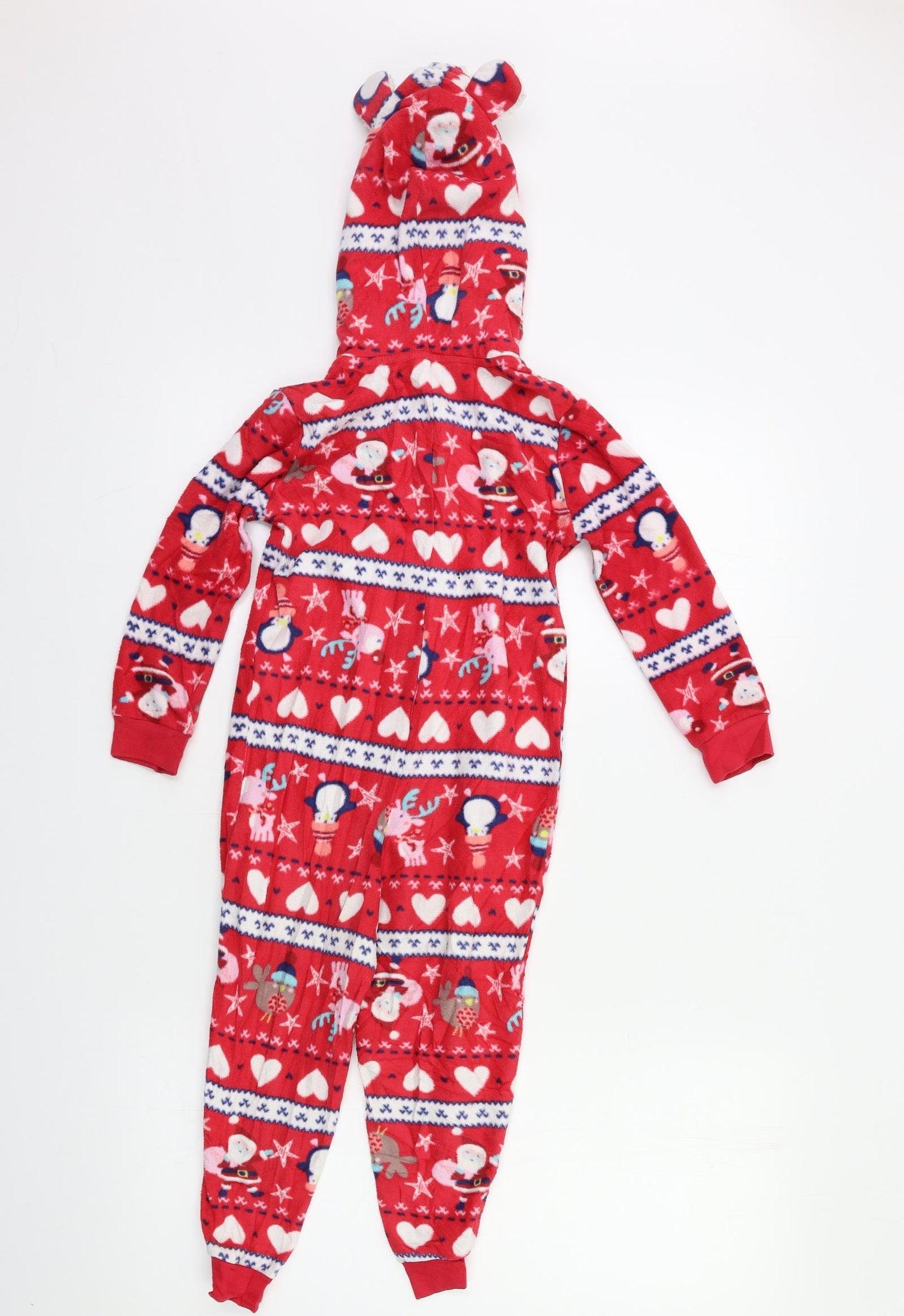George Girls Red Fair Isle   Bodysuit Size 3-4 Years  - Christmas onesie