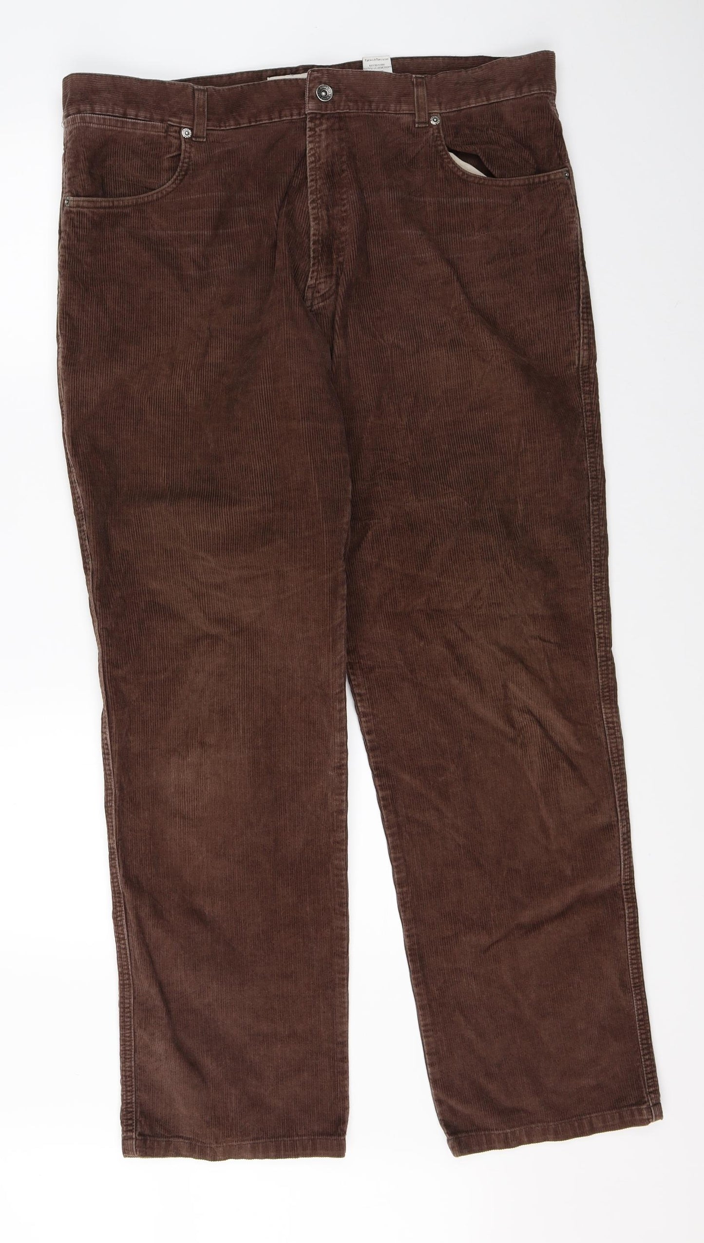 Preworn Mens Brown  Corduroy Straight Jeans Size 38 L30 in