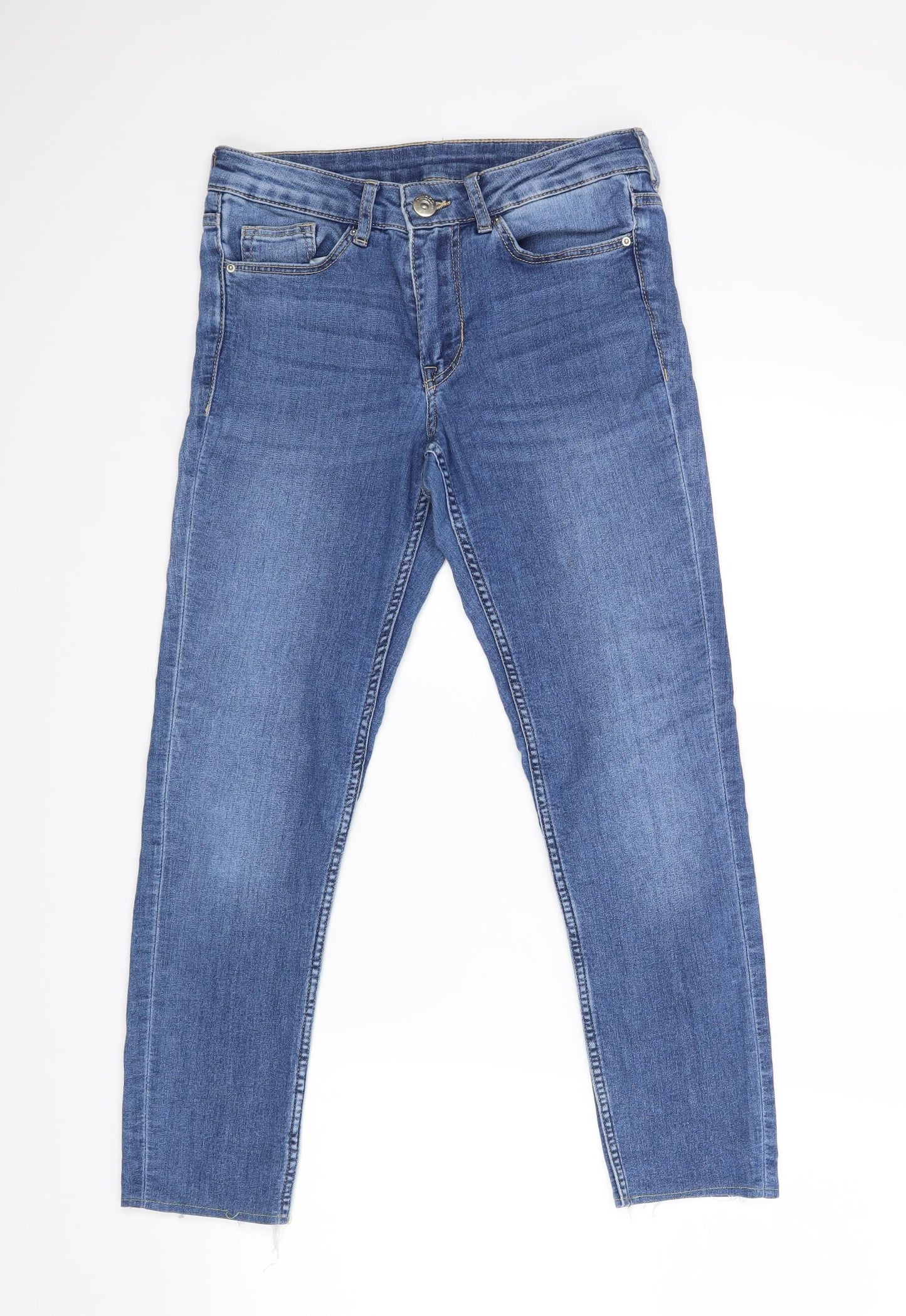 H&M Womens Blue   Straight Jeans Size 8 L24 in