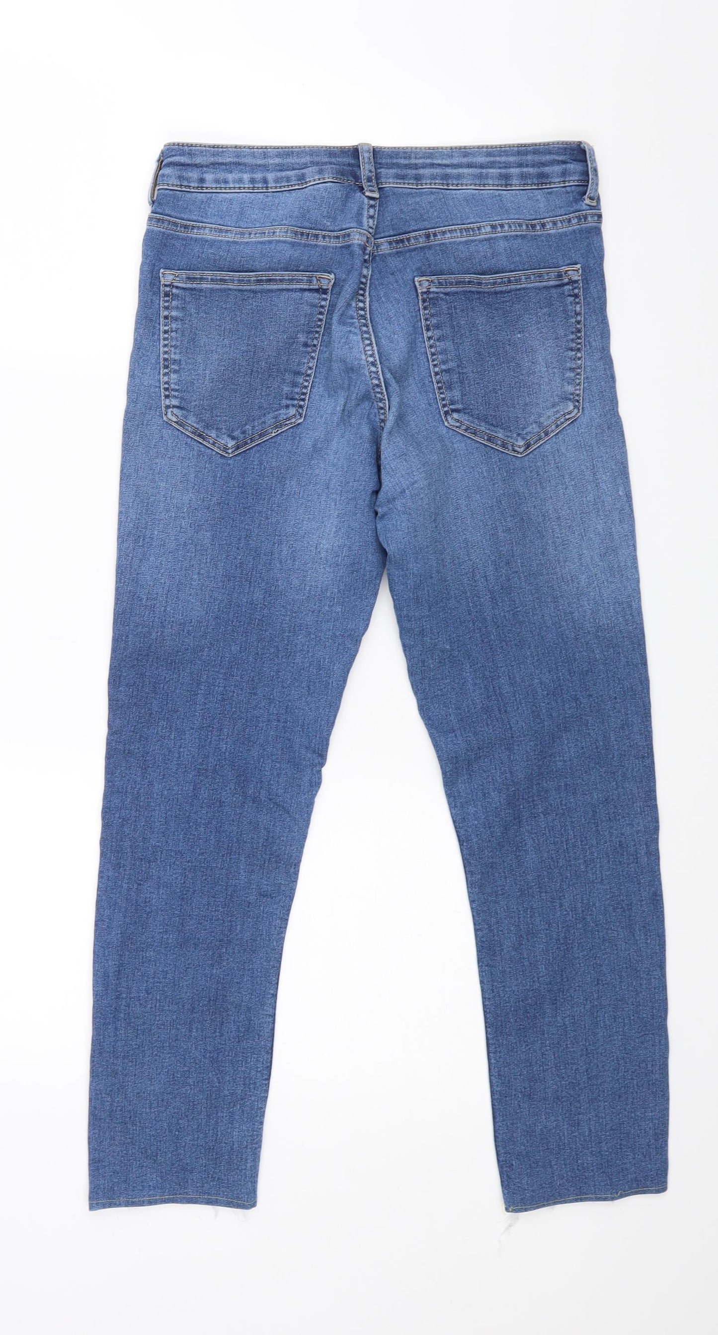 H&M Womens Blue   Straight Jeans Size 8 L24 in