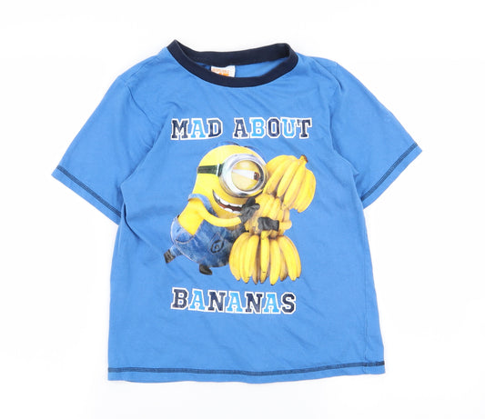 DISPICABLE ME Boys Blue Solid   Pyjama Top Size 10-11 Years