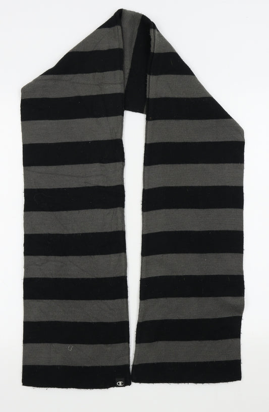 Champion Unisex Black Striped  Scarf  One Size