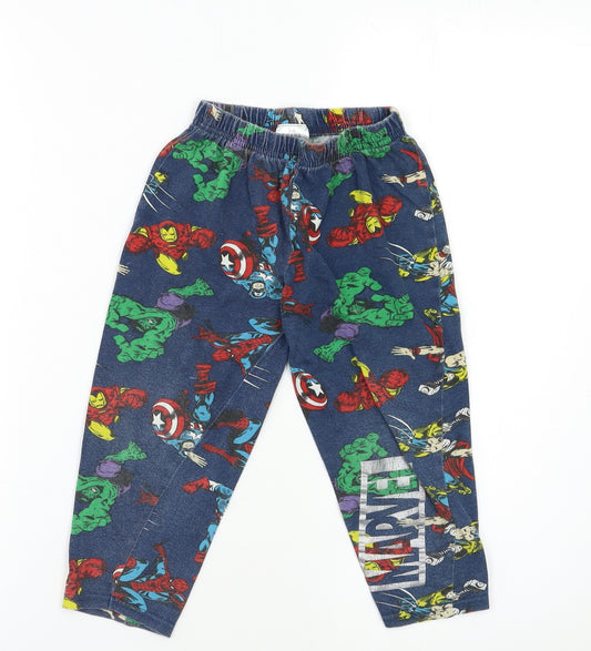 Marvel Boys Blue Geometric   Pyjama Pants Size 3-4 Years  - Marvel
