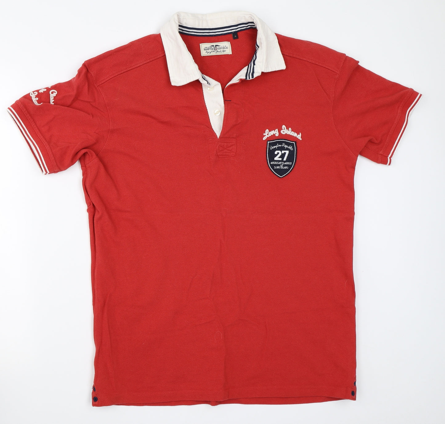 Long Island Mens Red    Polo Size M