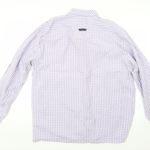 Henri Lloyd Mens Purple Check   Button-Up Size 2XL