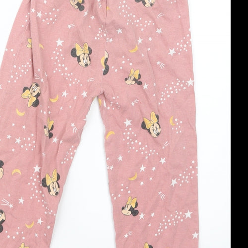 Primark Girls Pink Geometric  Capri Pyjama Set Size 3-4 Years  - Minnie Mouse