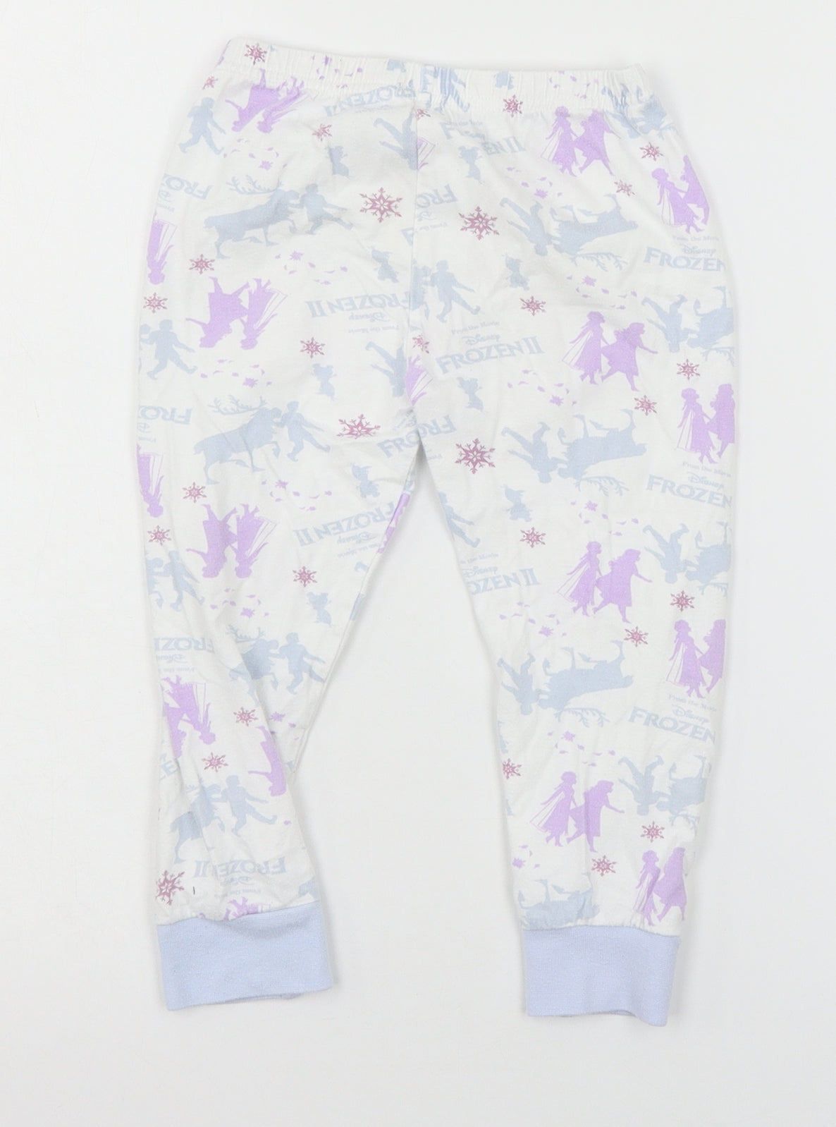 George Girls White Geometric Jersey Cami Pyjama Pants Size 3-4 Years  - Frozen