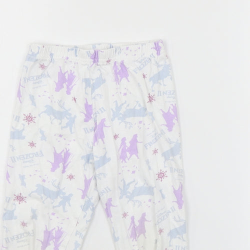 George Girls White Geometric Jersey Cami Pyjama Pants Size 3-4 Years  - Frozen