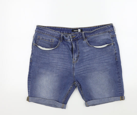 pep&co Mens Blue   Bermuda Shorts Size 38 in