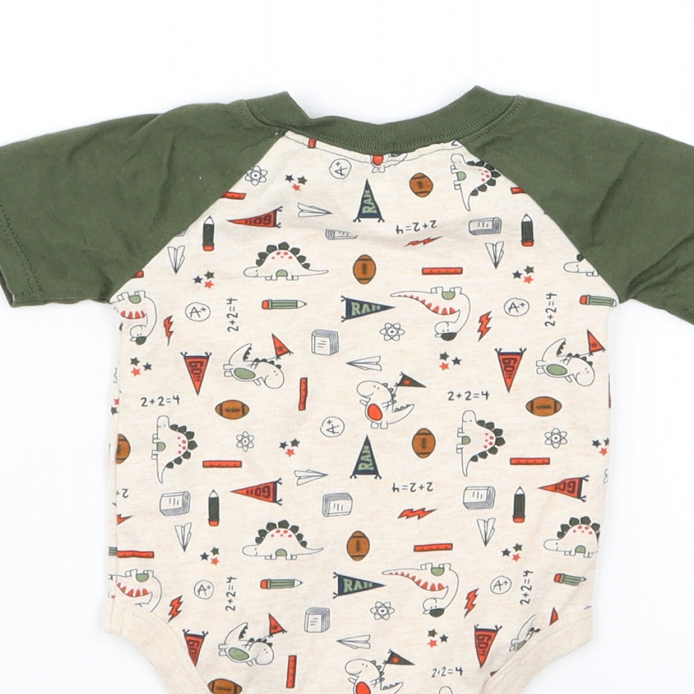 Garanimals Boys Multicoloured Geometric  Basic T-Shirt Size 0-3 Months