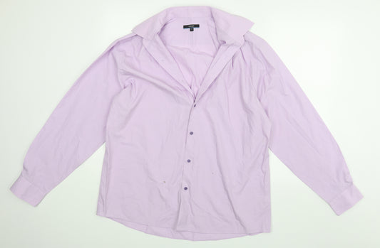 George Mens Purple    Dress Shirt Size 17
