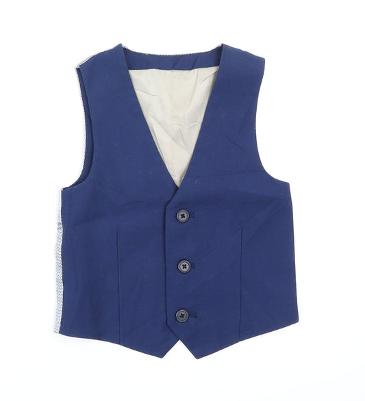 River Islan Boys Blue   Jacket Waistcoat Size 3-4 Years