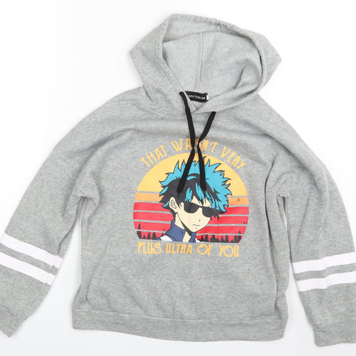 Fancyqube Boys Grey   Pullover Hoodie Size S