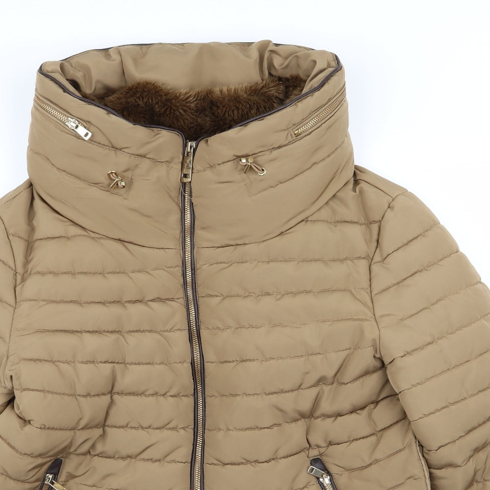 Jackets & Overcoats | Zara Beige Puffer Jacket 🔥 | Freeup