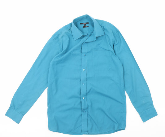 George Mens Blue    Dress Shirt Size 15