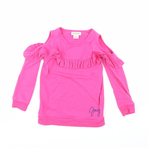 Juicy Couture Girls Pink   Pullover Jumper Size 4 Years