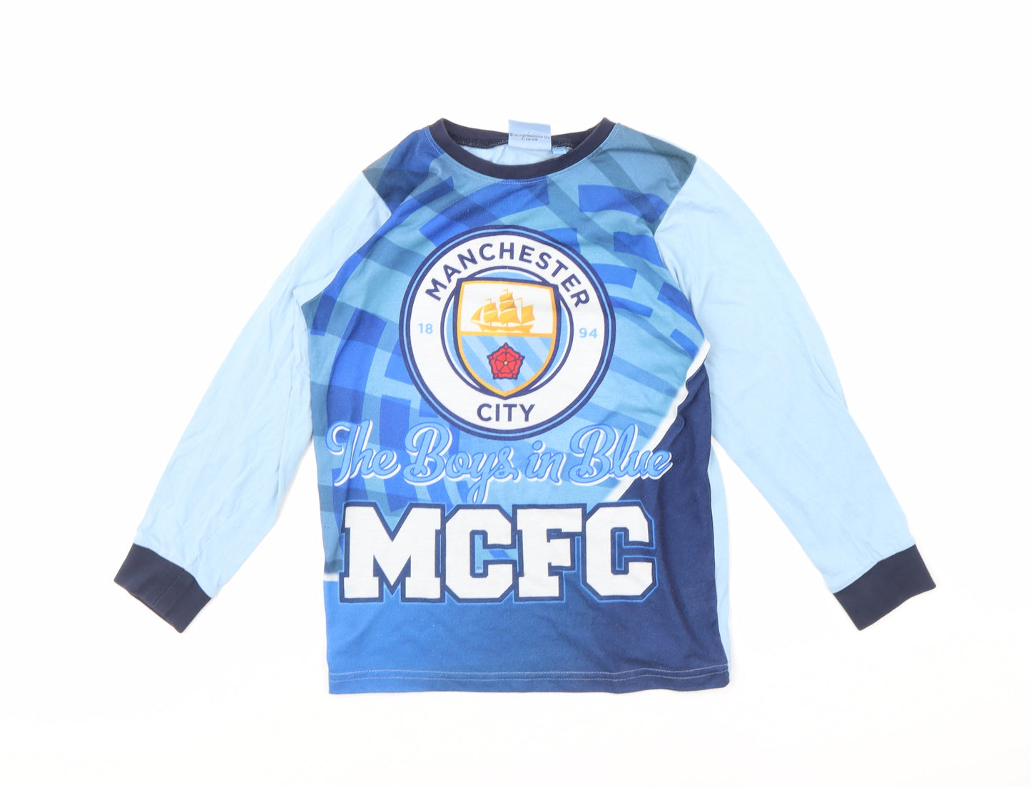 Manchester City FC Boys Blue   Basic T-Shirt Size 9 Years  - Manchester City Football Club