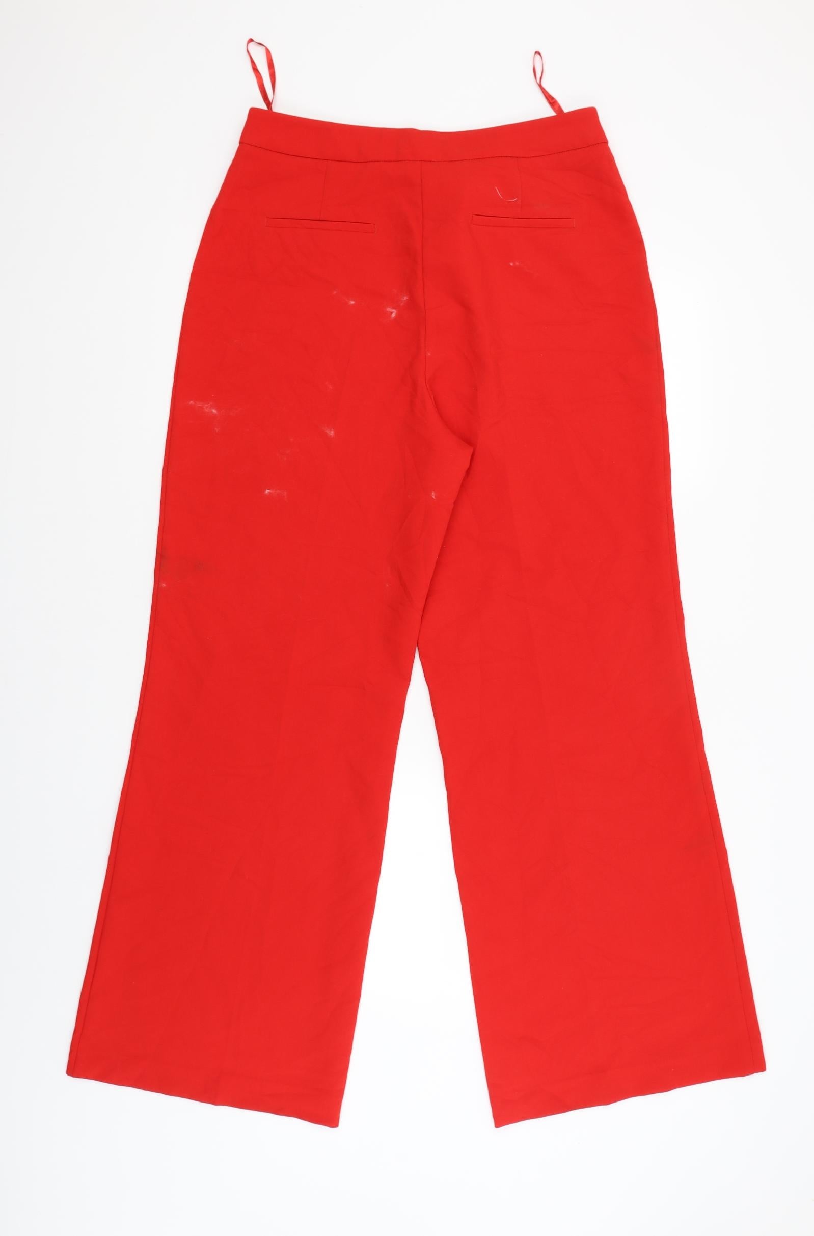 Emma Willis Womens Red Trousers Size 14 L31 in Preworn Ltd