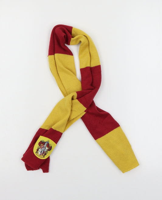 Harry Potter Boys Red Striped Knit Rectangle Scarf Scarf One Size  - Gryffindor
