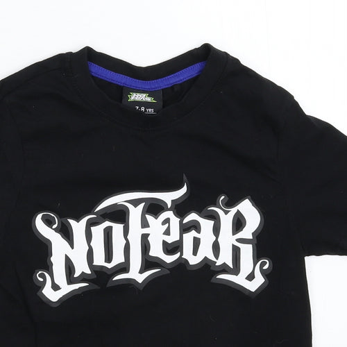 No Fear Boys Black   Basic T-Shirt Size 7-8 Years