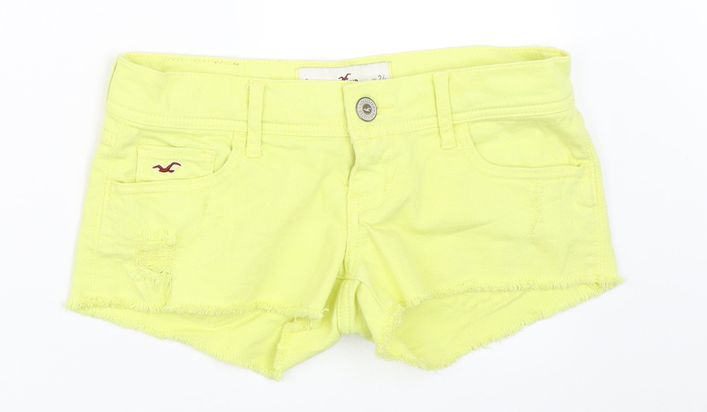 Hollister yellow shorts best sale