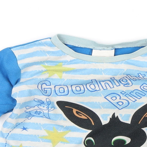Bing Boys Blue Striped   Pyjama Top Size 2-3 Years  - Goodnight bing