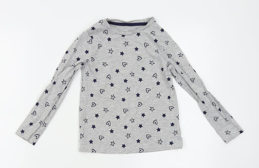 George Girls Grey    Pyjama Top Size 6-7 Years