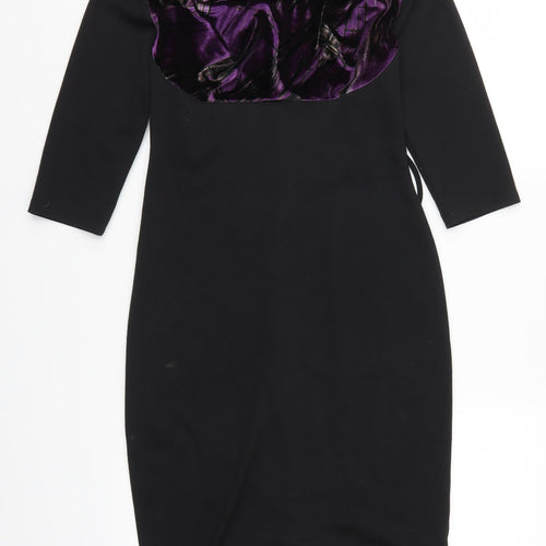 Betty Jackson Womens Black   Pencil Dress  Size 8  - Purple