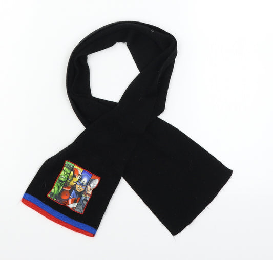 George Boys Black Geometric Knit Rectangle Scarf Scarf One Size  - Avengers