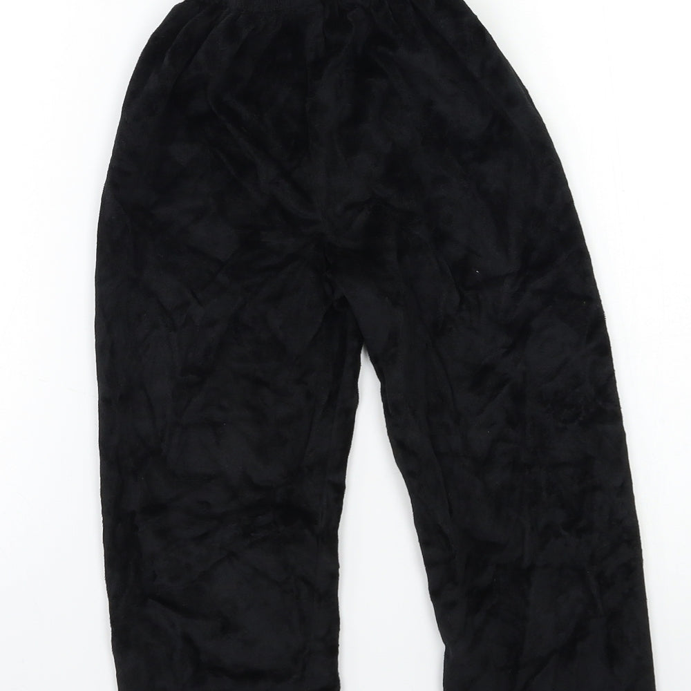 Halloween Boys Black  Velour  Pyjama Pants Size 3-4 Years