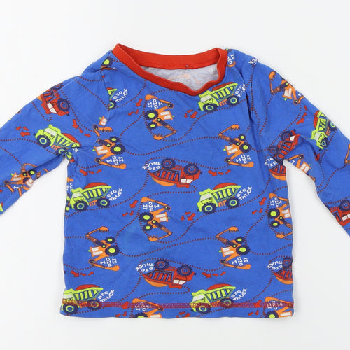 George Boys Blue    Pyjama Top Size 2-3 Years  - car pattern